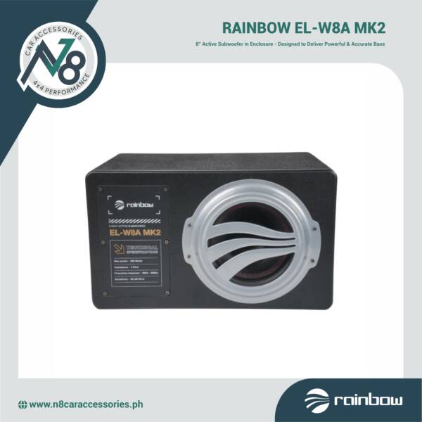RAINBOW EL-W8A MK2 8'' Active Subwoofer in Enclosure Genuine