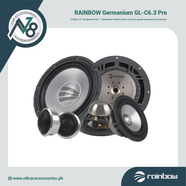 RAINBOW Germanium GL-C6.3 Pro 3-Way 6.5'' Component Set Genuine