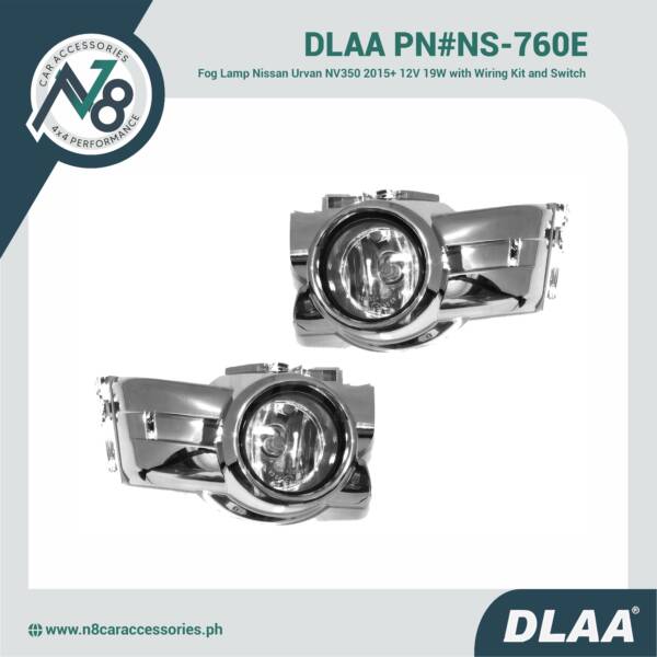 DLAA Fog Lamp Nissan Urvan NV350 2015+ 12V 19W with Wiring Kit and Switch PN#NS-760E Genuine