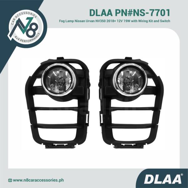 DLAA Fog Lamp Nissan Urvan NV350 2018+ 12V 19W with Wiring Kit and Switch PN#NS-7701 Genuine