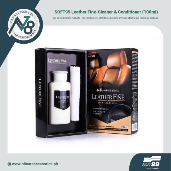 SOFT99 Leather Fine-Cleaner & Conditioner 100ml Genuine