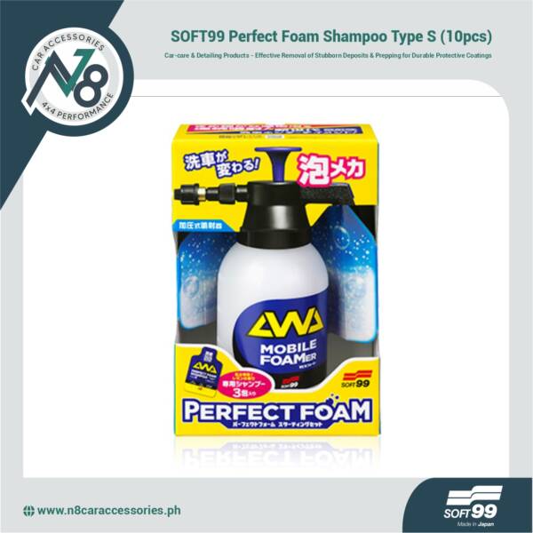 SOFT99 Perfect Foam Shampoo Type S (10 PCS) Genuine
