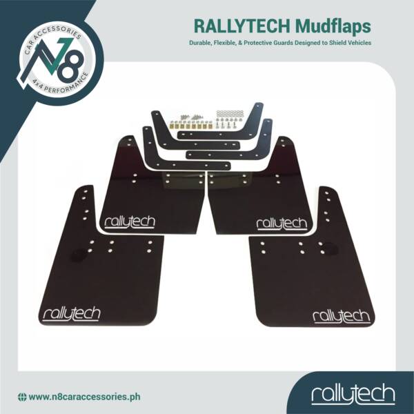 RALLYTECH Black Mudflaps (4 PIECES) Genuine