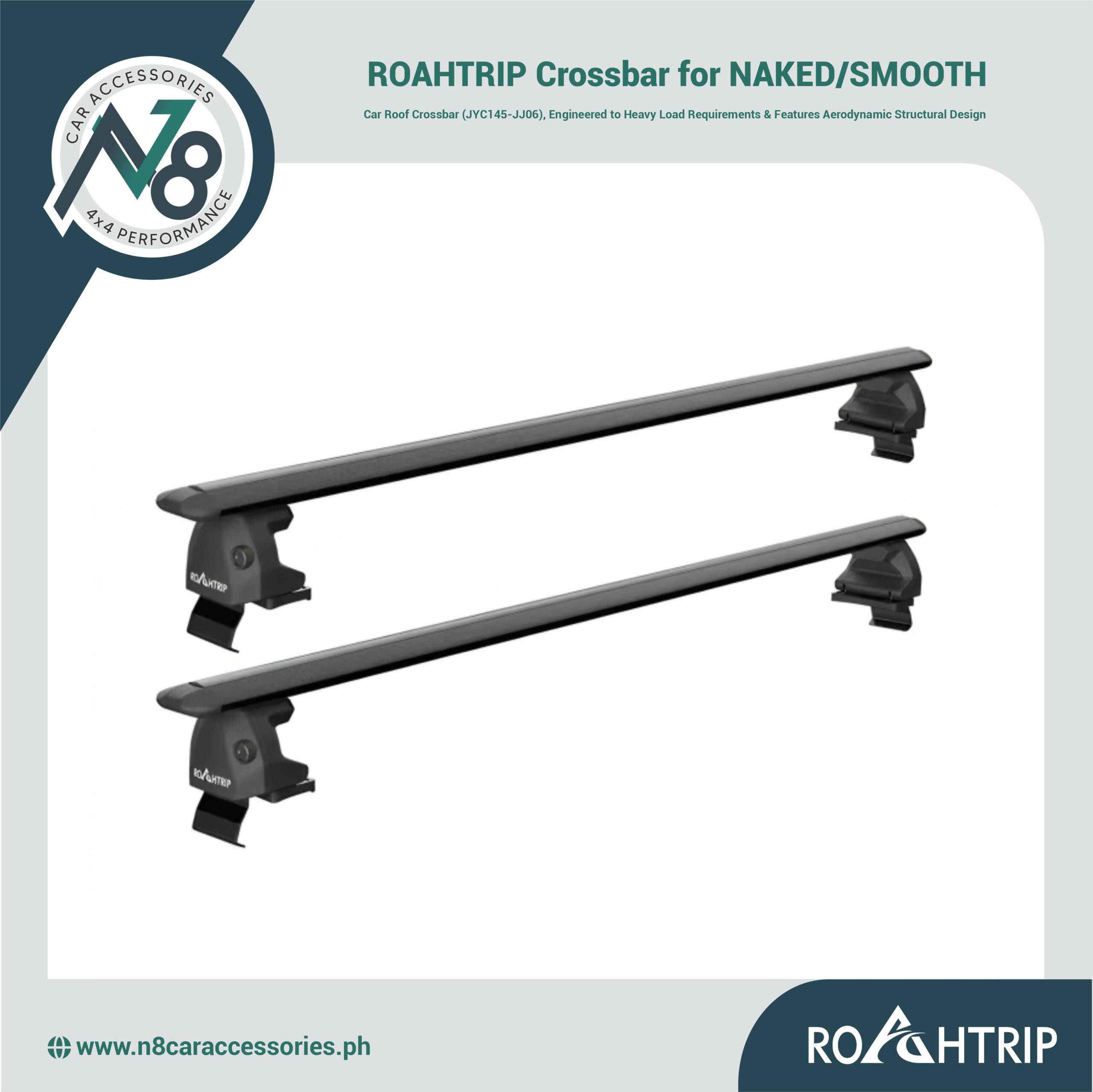 ROAHTRIP Car Roof Crossbar for NAKED/SMOOTH (JYC145-JJ06) Genuine