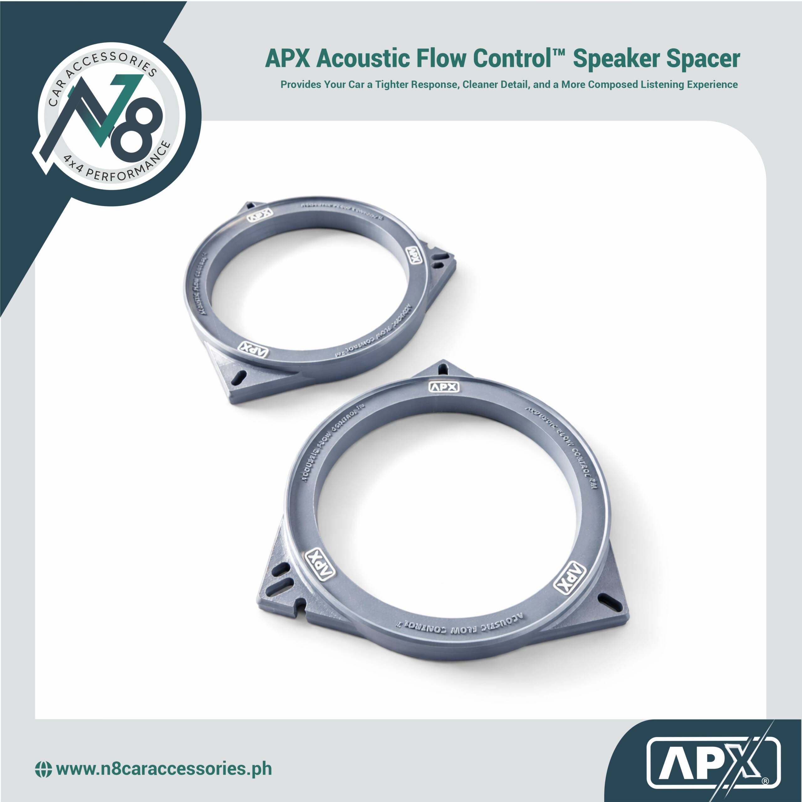 APX Acoustic Flow Control™ Speaker Spacer – Universal Fit for Toyota, Nissan, Kia, Hyundai & BYD Genuine
