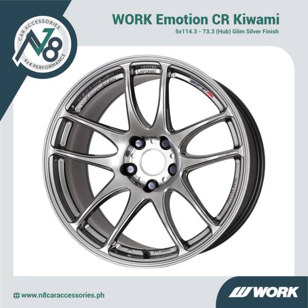 WORK Emotion CR Kiwami 5x114.3 - 73.3 (Hub) Glim Silver Genuine