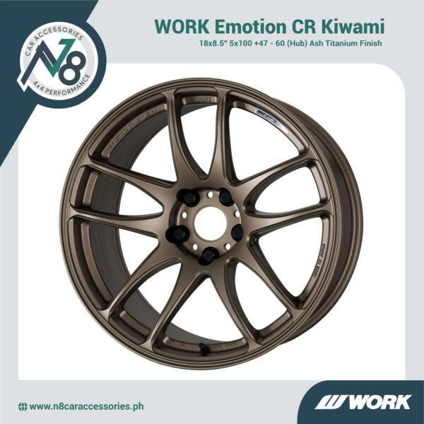 WORK Emotion CR Kiwami 18x8.5'' 5x100 +47 - 60 (Hub) Ash Titanium Genuine