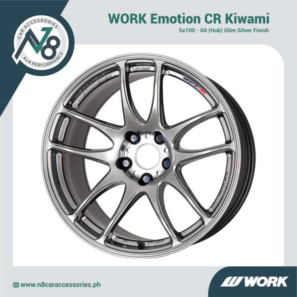 WORK Emotion CR Kiwami 5x100 - 60 (Hub) Glim Silver Genuine