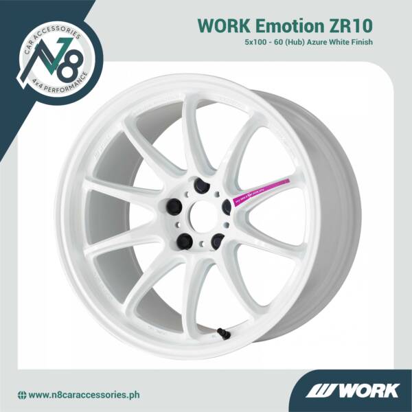 WORK Emotion ZR10 5x100 - 60 (Hub) Azure White Genuine