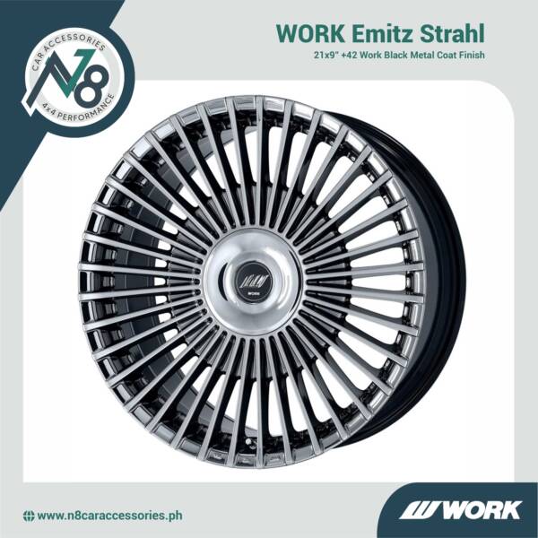 WORK Emitz Strahl 21x9" +42 Work Black Metal Coat Genuine