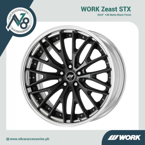 WORK Zeast STX 20x9" +38 Matte Black Genuine