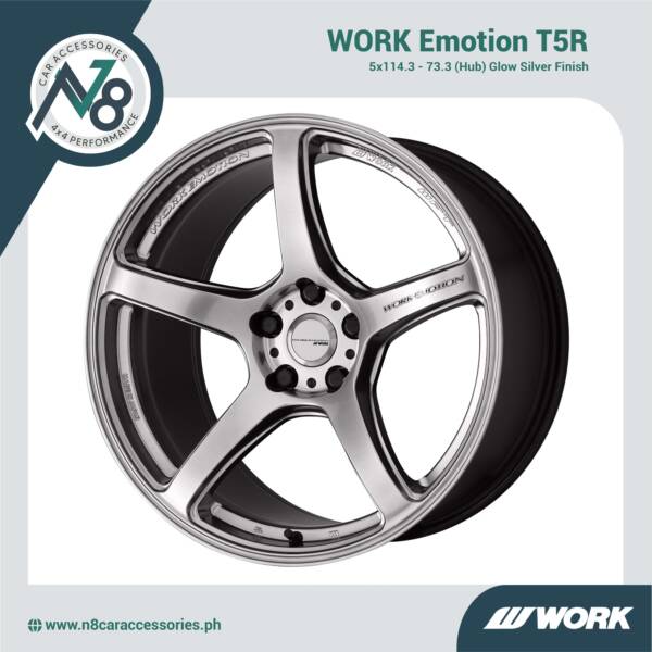 WORK Emotion T5R 5x114.3 - 73.3 (Hub) Glow Silver Genuine