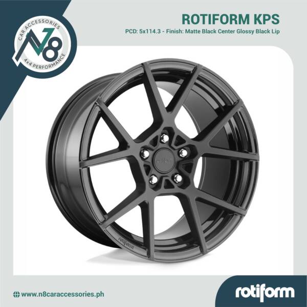 ROTIFORM KPS 5x114.3 Matte Black Center Glossy Black Lip Genuine