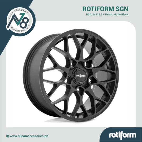 ROTIFORM SGN 5x114.3 Matte Black Genuine