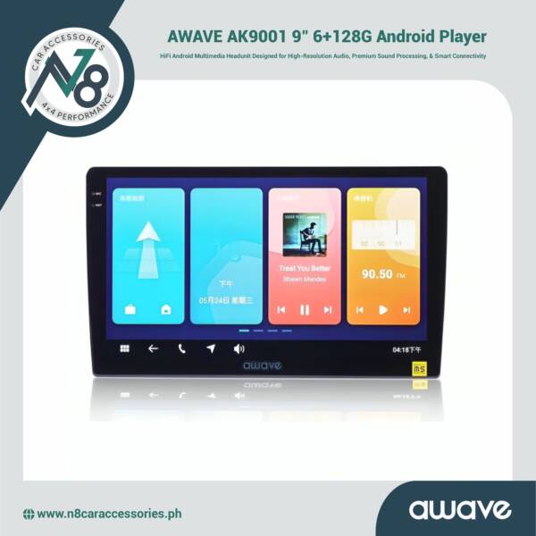 AWAVE AK9001 9" 6+128G Android Player Genuine