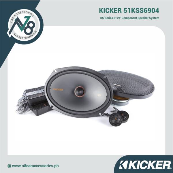 Kicker 51KSS6904 KS Series 6"x9" Component Speaker System Genuine