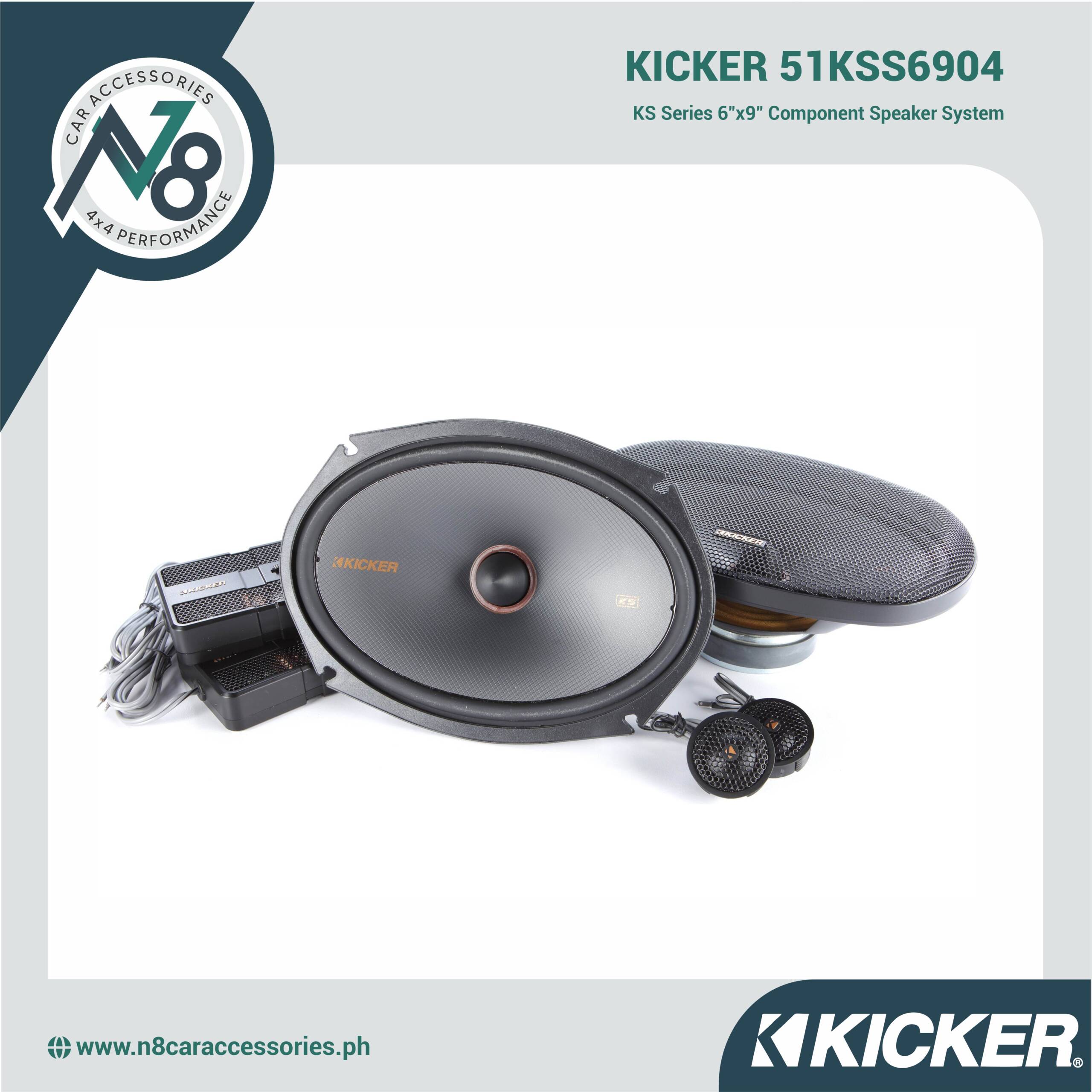 Kicker 51KSS6904 KS Series 6"x9" Component Speaker System Genuine
