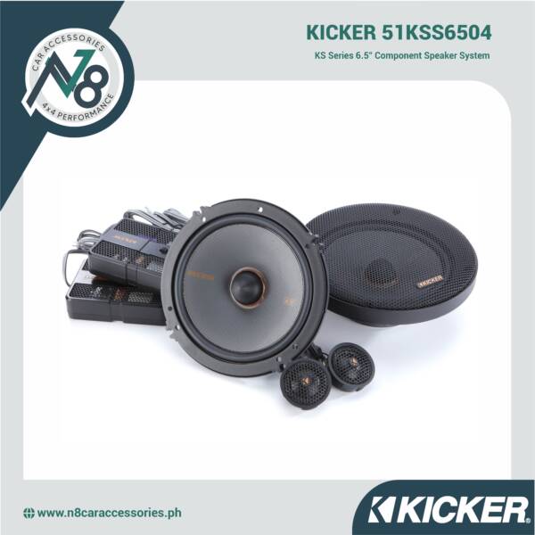 Kicker 51KSS6504 KS Series 6.5" Component Speaker System Genuine