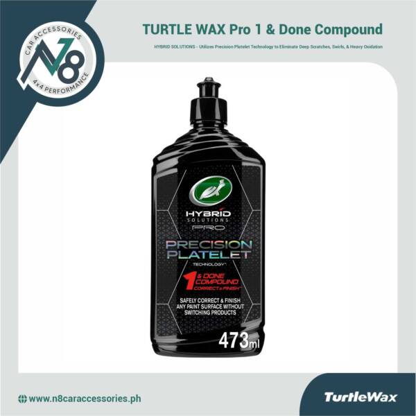 TURTLE WAX Hybrid Solution Pro 1 & Done Compound 16oz Genuine
