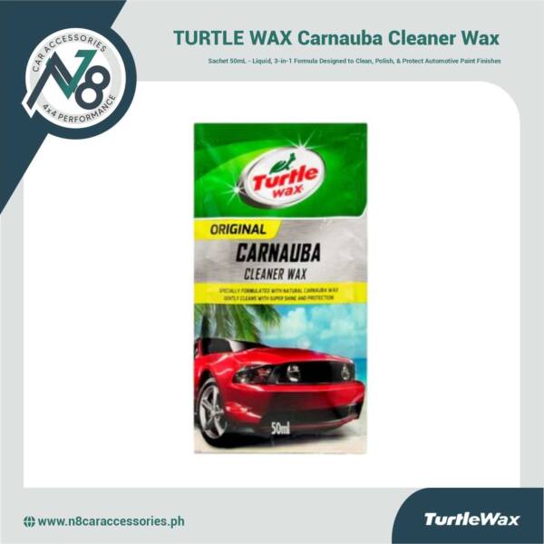 TURTLE WAX Carnauba Cleaner Wax Sachet 50mL Genuine