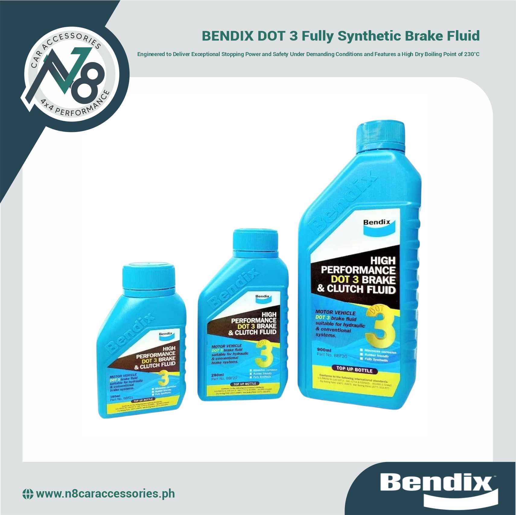 BENDIX DOT 3 Fully Synthetic Brake Fluid Genuine