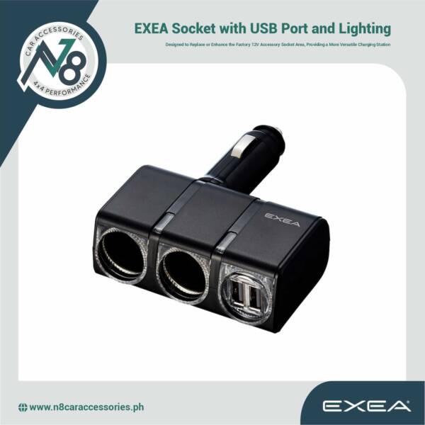 EXEA Socket with USB Port and Lighting (Left Hand Drive) Genuine