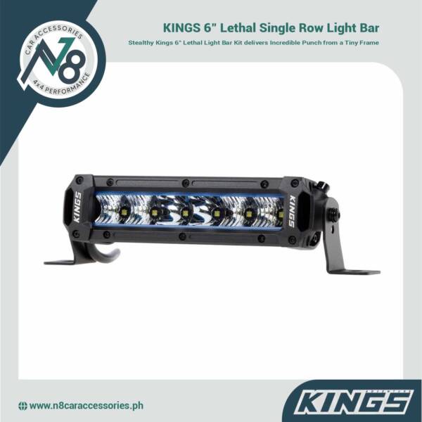KINGS 6" Lethal Single Row Light Bar Genuine