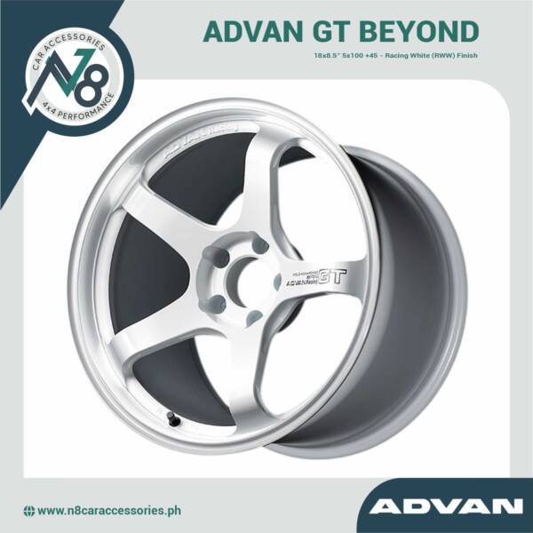 ADVAN GT BEYOND 18x8.5" 5x100 +45 Racing White (RWW) Genuine