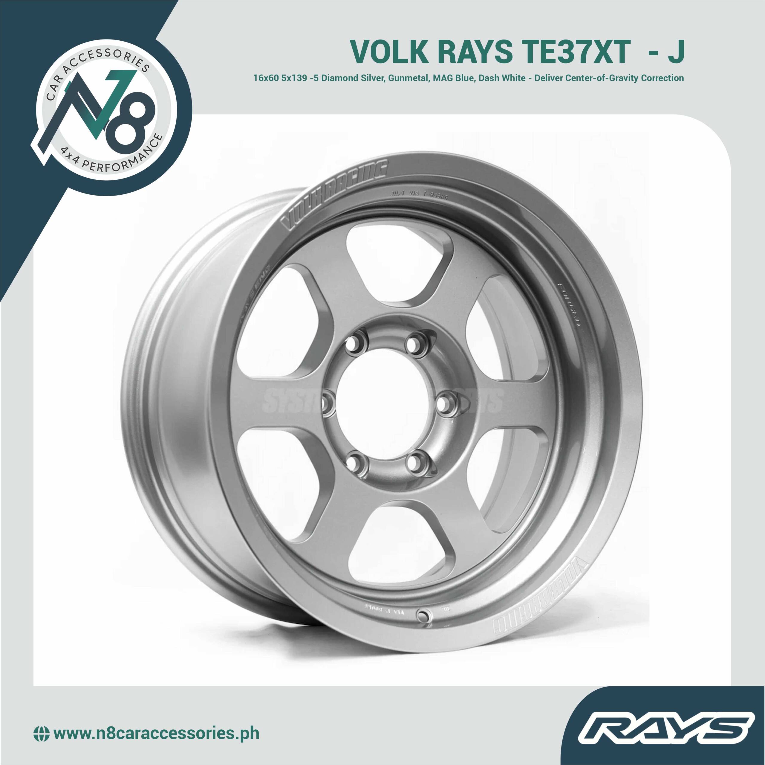 VOLK RAYS TE37XT - J 16x60 5x139 -5 Genuine - N8 Car Accessories 4x4