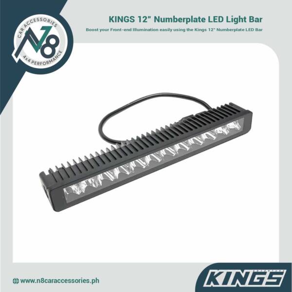KINGS 12” Numberplate LED Light Bar Genuine