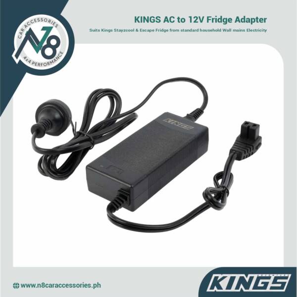 KINGS AC to 12V Fridge Adapter | Suits Kings Stayzcool & Escape Fridge Genuine