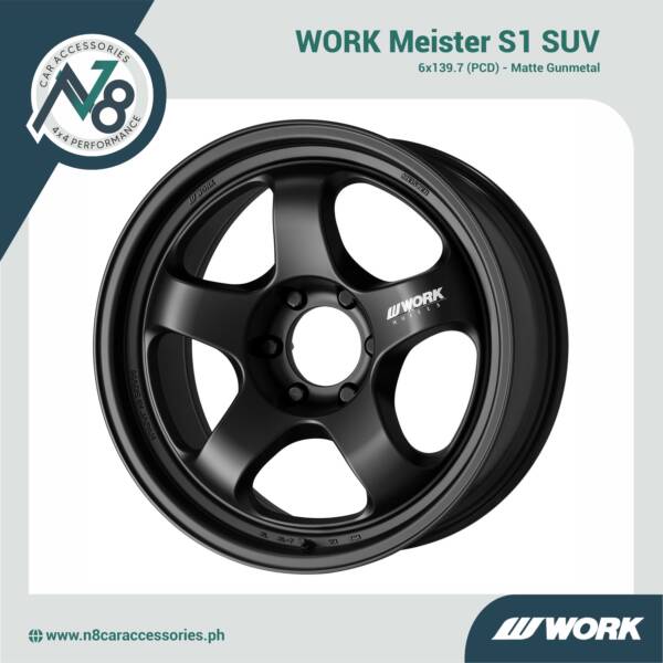 WORK MEISTER S1 SUV 6x139.7 (PCD) Matte Gunmetal Genuine