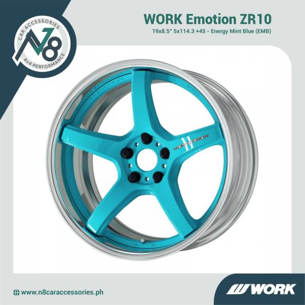 WORK EMOTION ZR10 19x8.5" 5x114.3 +45 Energy Mint Blue (EMB) Genuine