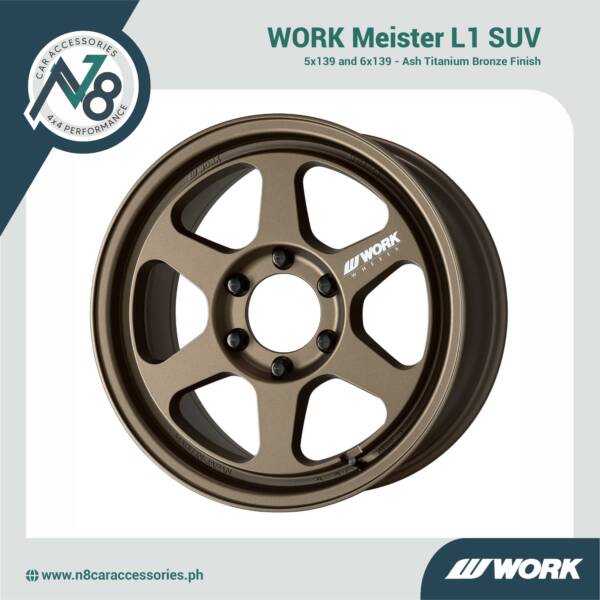 WORK MEISTER L1 SUV 5x139 and 6x139 Ash Titanium Bronze Genuine