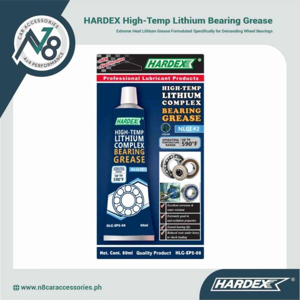HARDEX High-Temp Lithium Bearing Grease NLGI-2 80ml Genuine