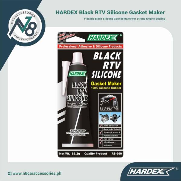 HARDEX Black RTV Silicone Gasket Maker Genuine