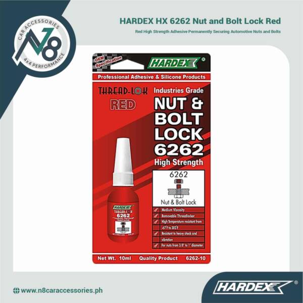HARDEX HX 6262 Nut and Bolt Lock Red Genuine
