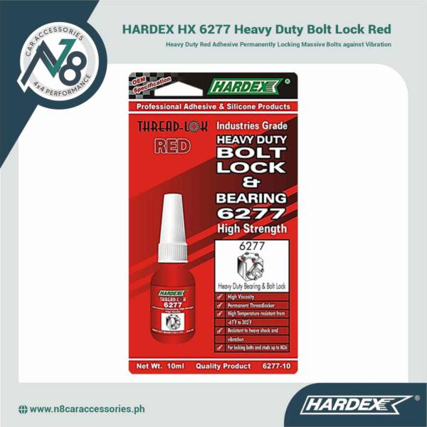 HARDEX HX 6277 Heavy Duty Bolt Lock Red Genuine
