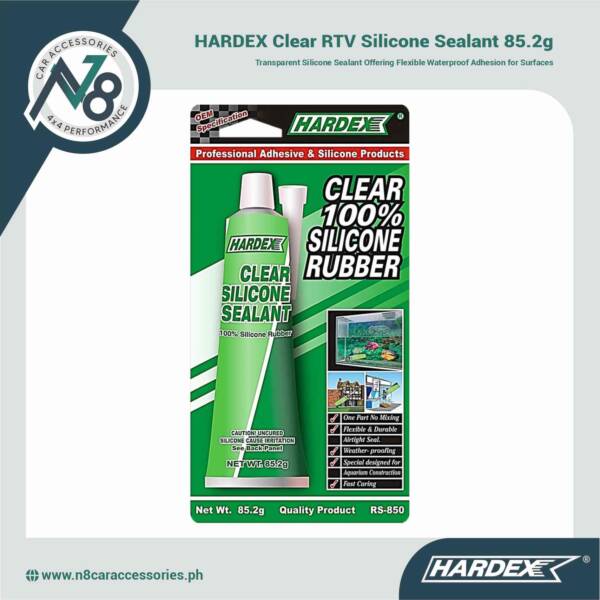 HARDEX Clear RTV Silicone Sealant 85.2g Genuine