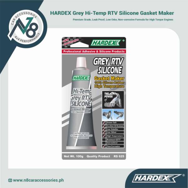 HARDEX Grey Hi-Temp RTV Silicone Gasket Maker 100g Genuine