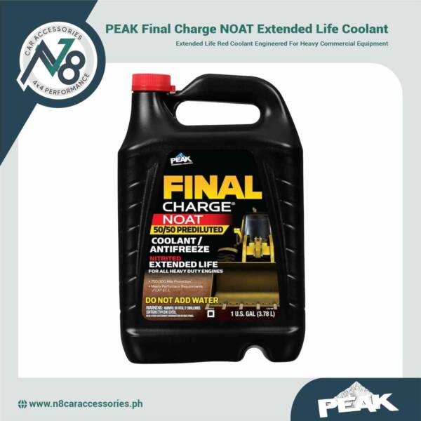 PEAK Final Charge NOAT Extended Life Coolant 18L (Red) Genuine
