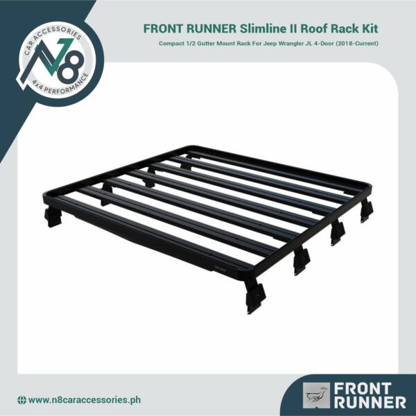 FRONT RUNNER Slimline II 1/2 Gutter Mount Roof Rack Kit Jeep Wrangler JL 4 Door (2018-Current) Genuine