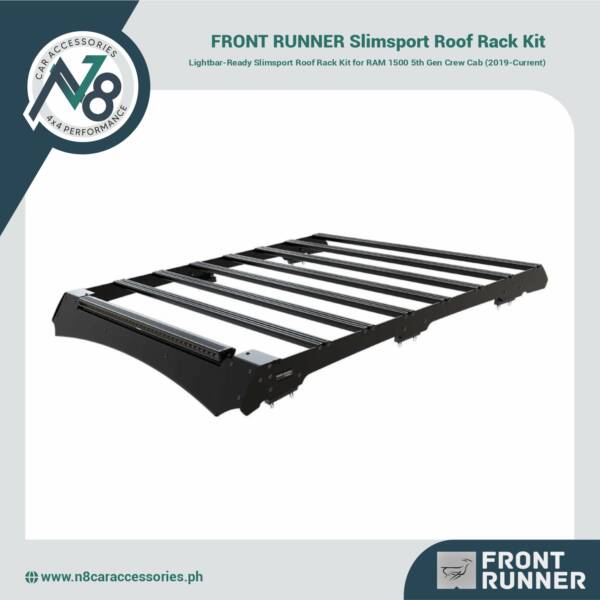 FRONT RUNNER Slimsport Roof Rack Kit Lightbar Ready for RAM 1500 5th Gen Crew Cab (2019-Current) Genuine