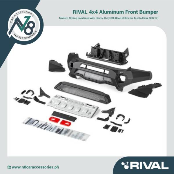 RIVAL 4x4 Aluminum Front Bumper - Toyota Hilux 2021+ Genuine