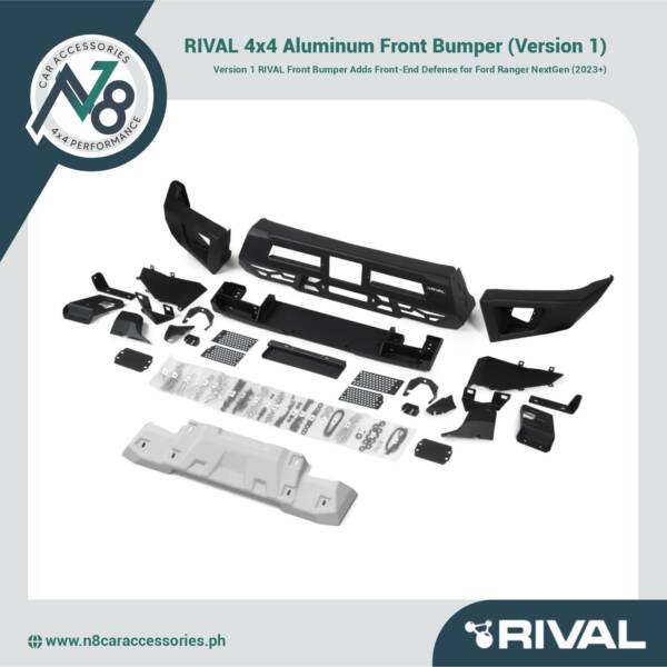 RIVAL 4x4 Aluminum Front Bumper (Version 1) Ford Ranger Next Gen 2023+ Genuine