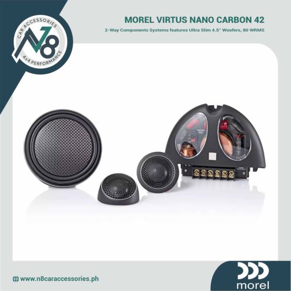 MOREL Virtus Nano Carbon 42 2-Way Components System with Ultra Slim 4.5" Woofers 80 WRMS Genuine