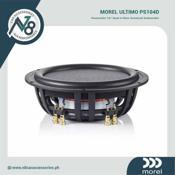 MOREL Ultimo PS104D Power slim 10" Dual 4 Ohm Voice coil Subwoofer Genuine