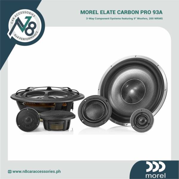 MOREL Elate Carbon Pro 93A 3-Way Component System with 9" Woofers 200w RMS Genuine