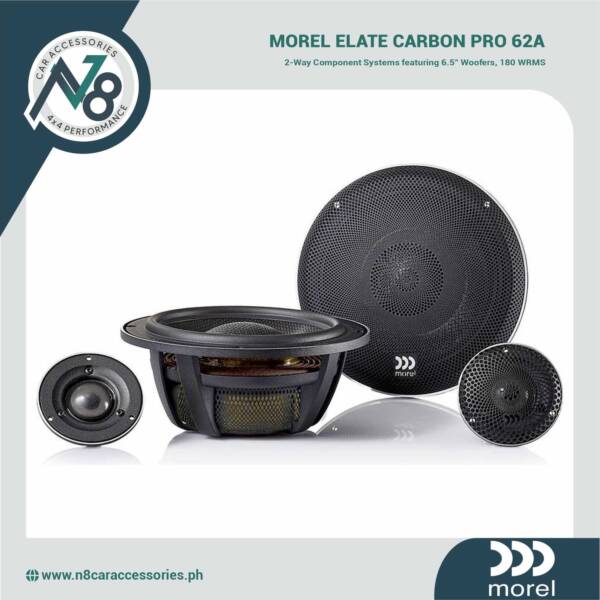 MOREL Elate Carbon Pro 62A 2-Way Component System featuring 6.5" Woofers 180 WRMS Genuine