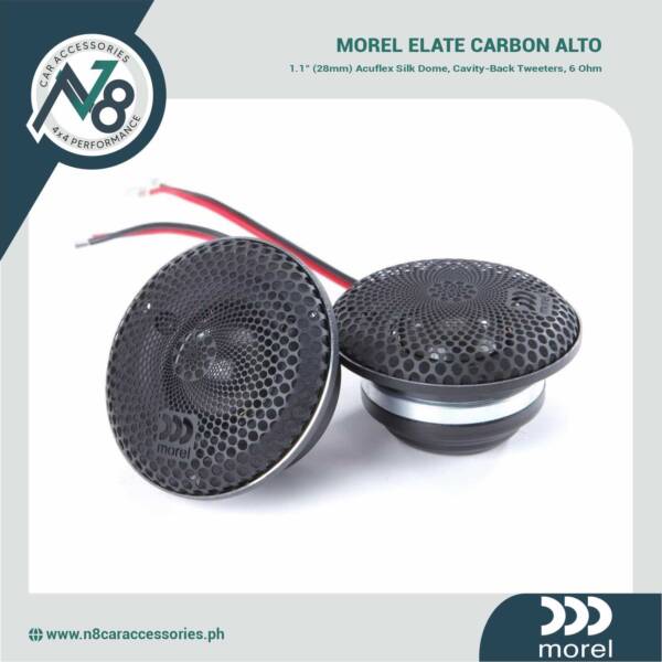 MOREL Elate Carbon Alto 1.1" (28mm) Acuflex Silk Dome Cavity-Back Tweeters 6 Ohm